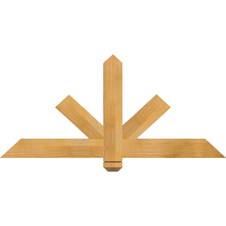 Ekena Millwork Kennewick Rough Sawn Timber Gable Bracket, Western Red Cedar, 48"W x 22"H x 2"D x 4"F, 11/12 Pitch GBW048X22X0204KEN00RWR